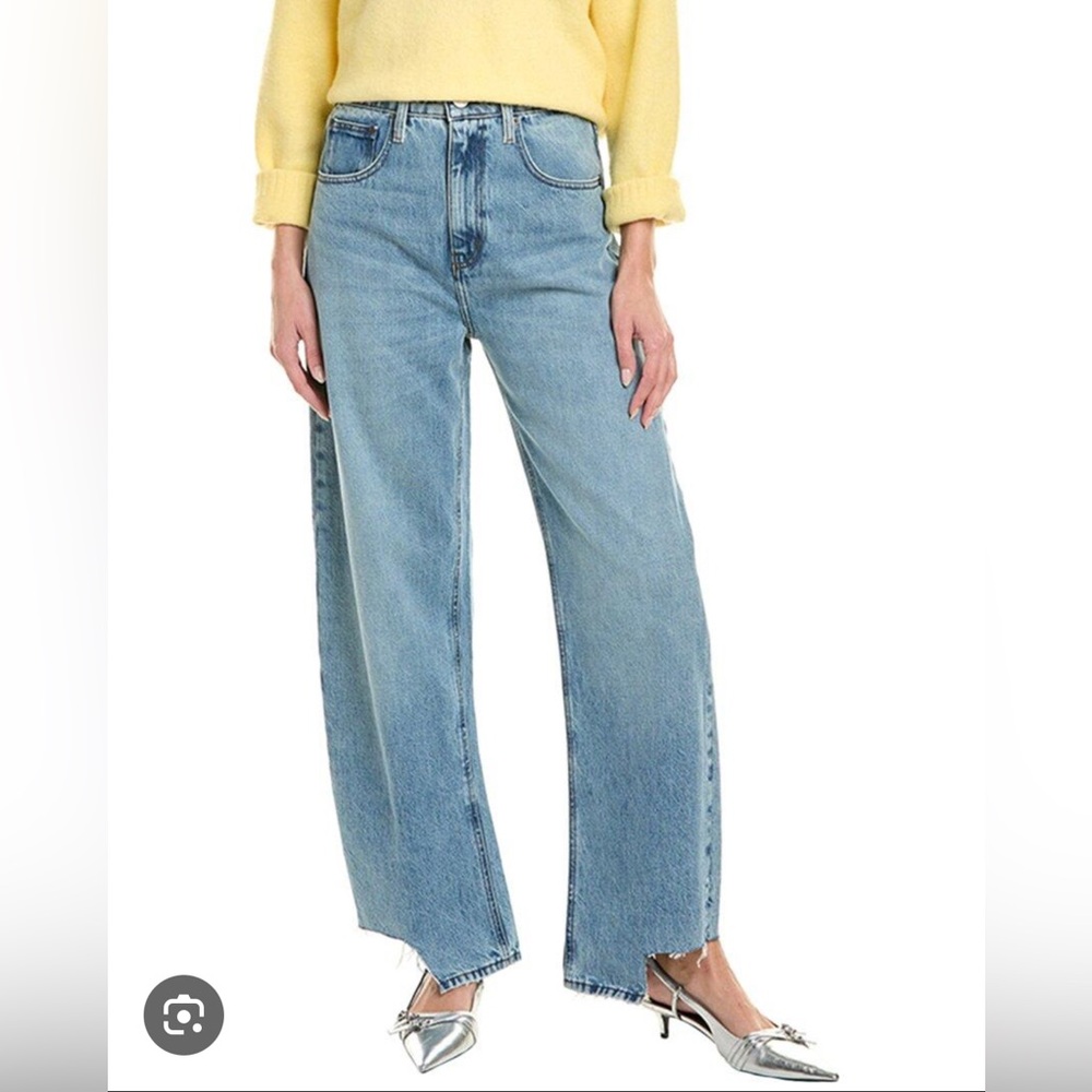 Frame Denim Long Barrel Inside Step Fray Jeans in Devine Sz 30